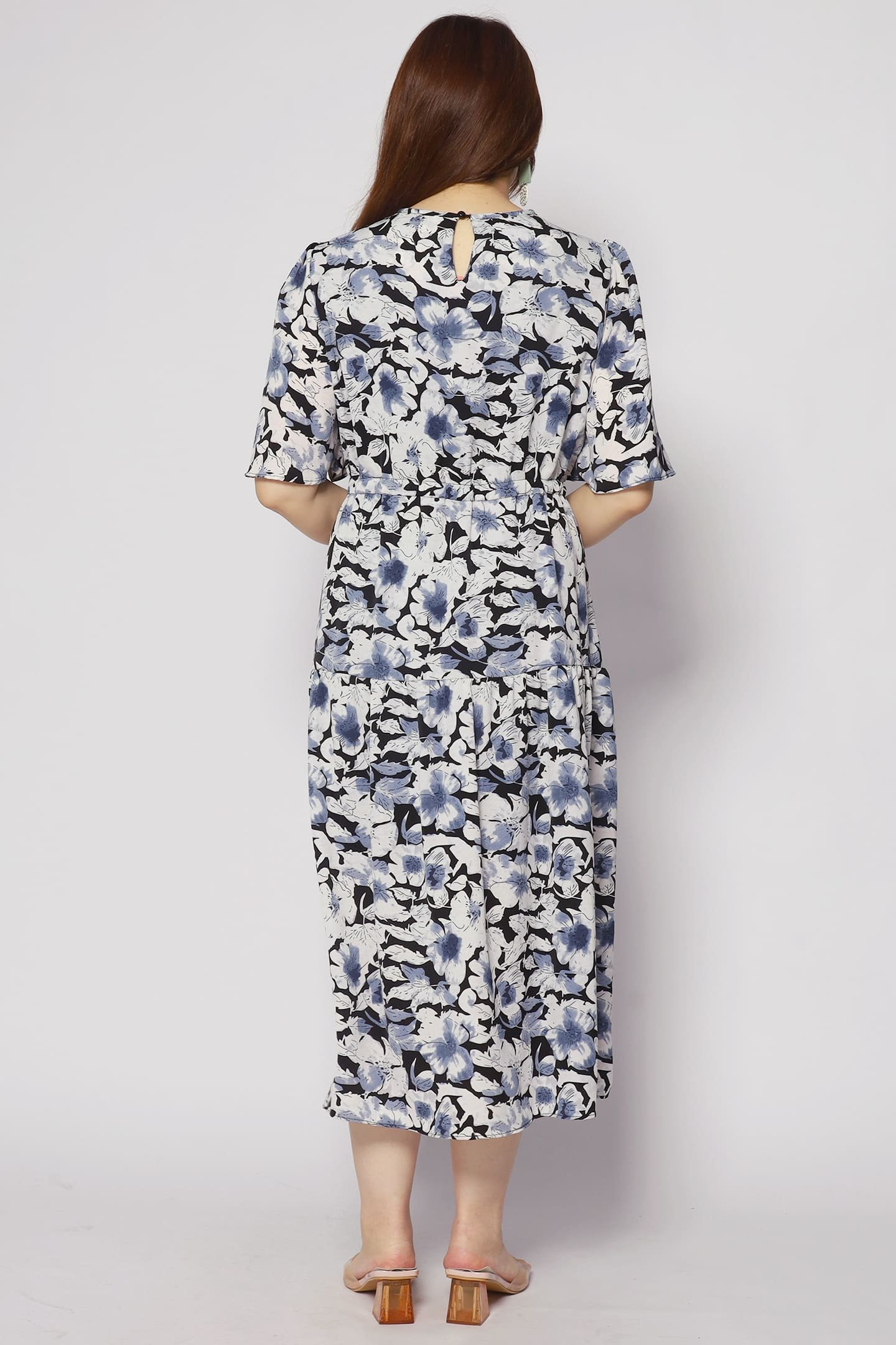 Astha Dress in Blue Floral - Image 5
