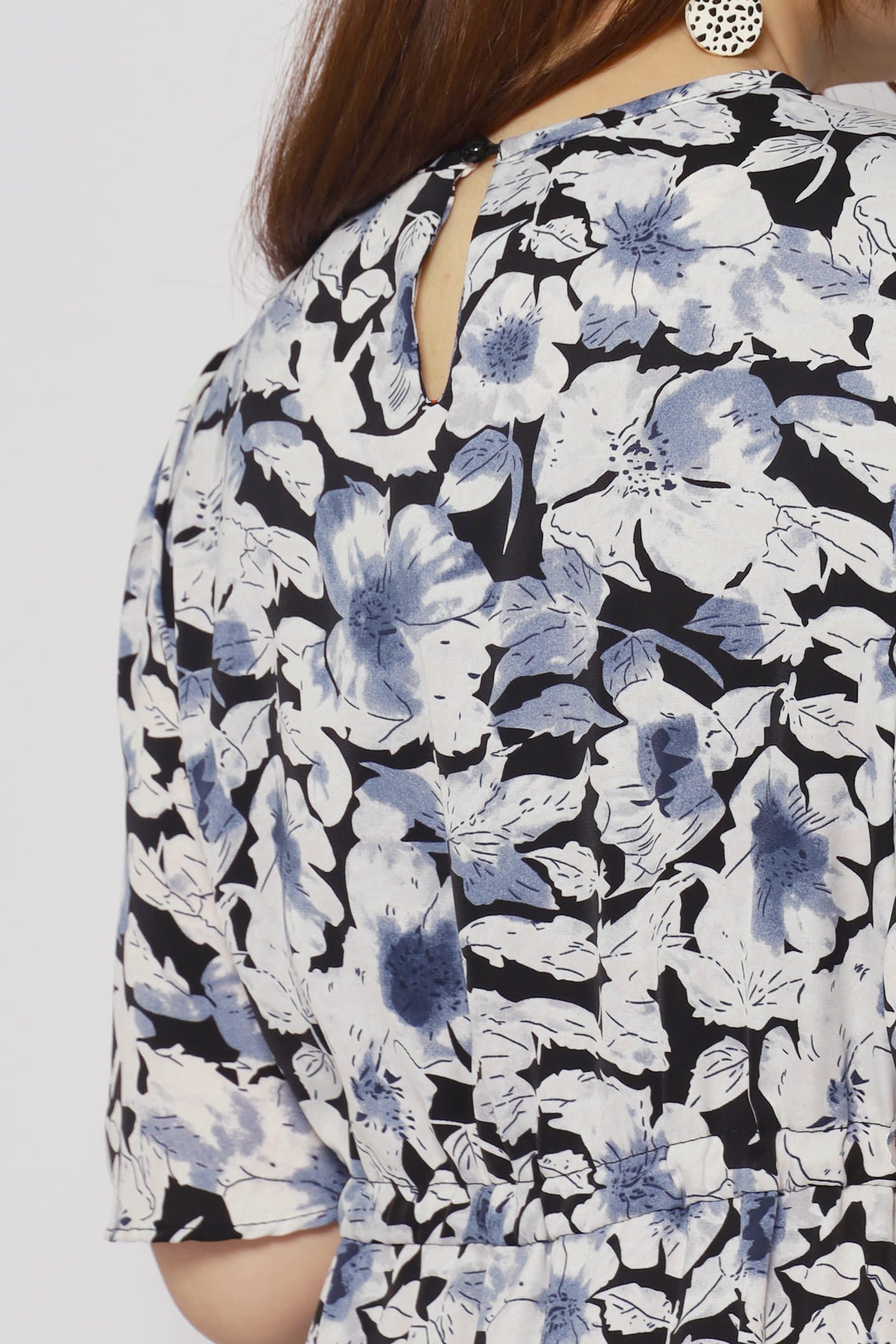 Astha Dress in Blue Floral - Image 8