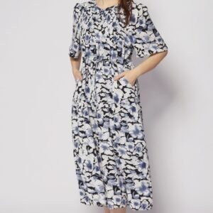 Astha Dress in Blue Floral