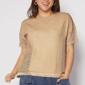 Briggs Netted Top in Brown