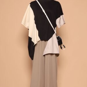 PO - Chun Colourblock Asymmetrical Top