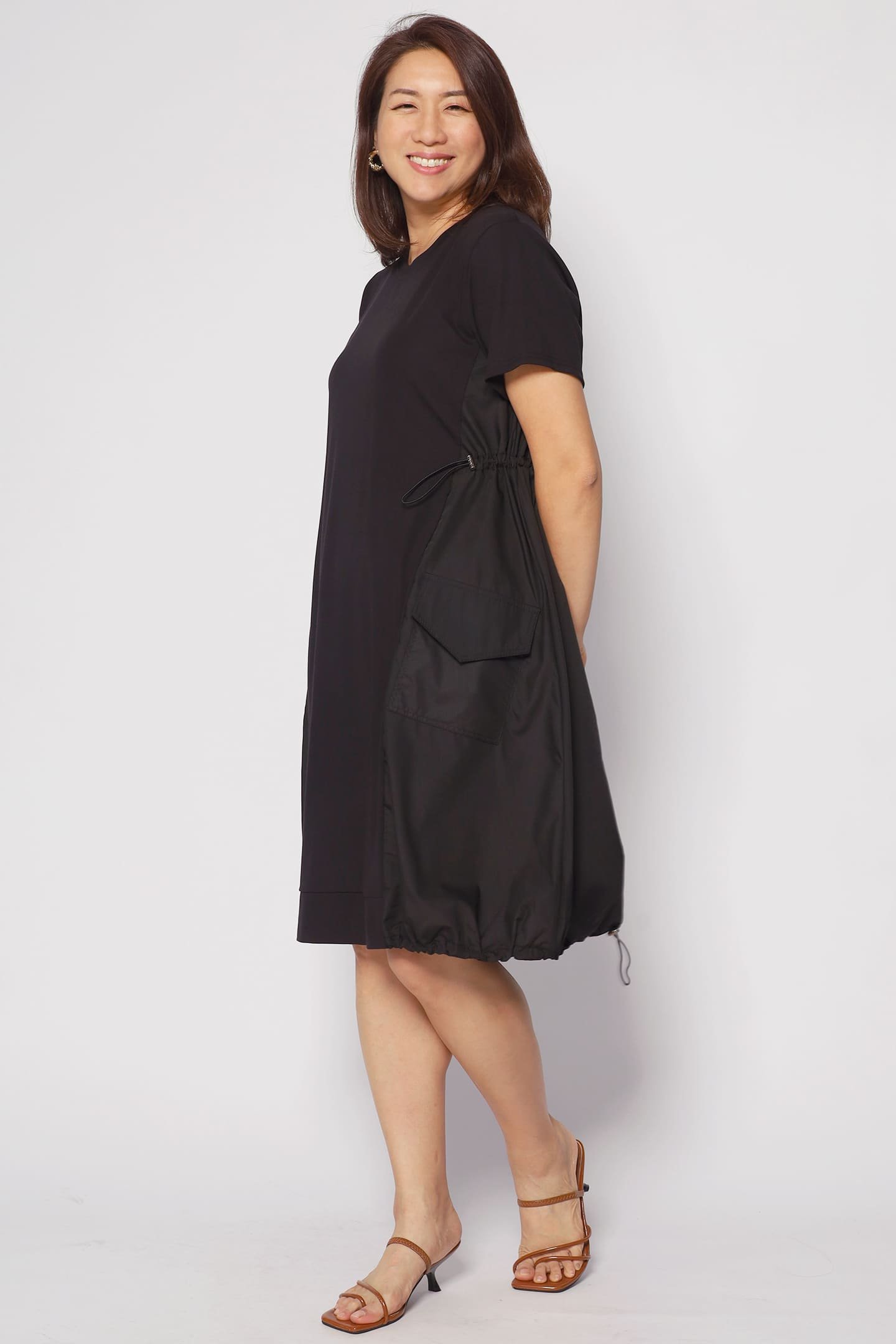 Ember Pocket Dress in Black - Image 6