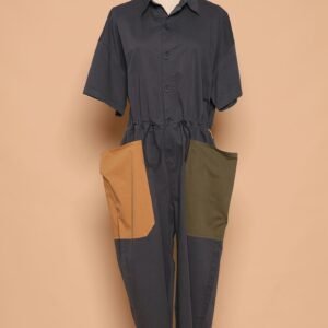 PO - Fernando Colourblock Jumpsuit in Blue
