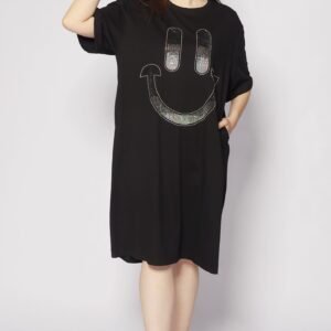 Happy Embellished Dress in Black