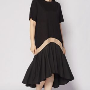 Leigh Colourblock Dress in Black