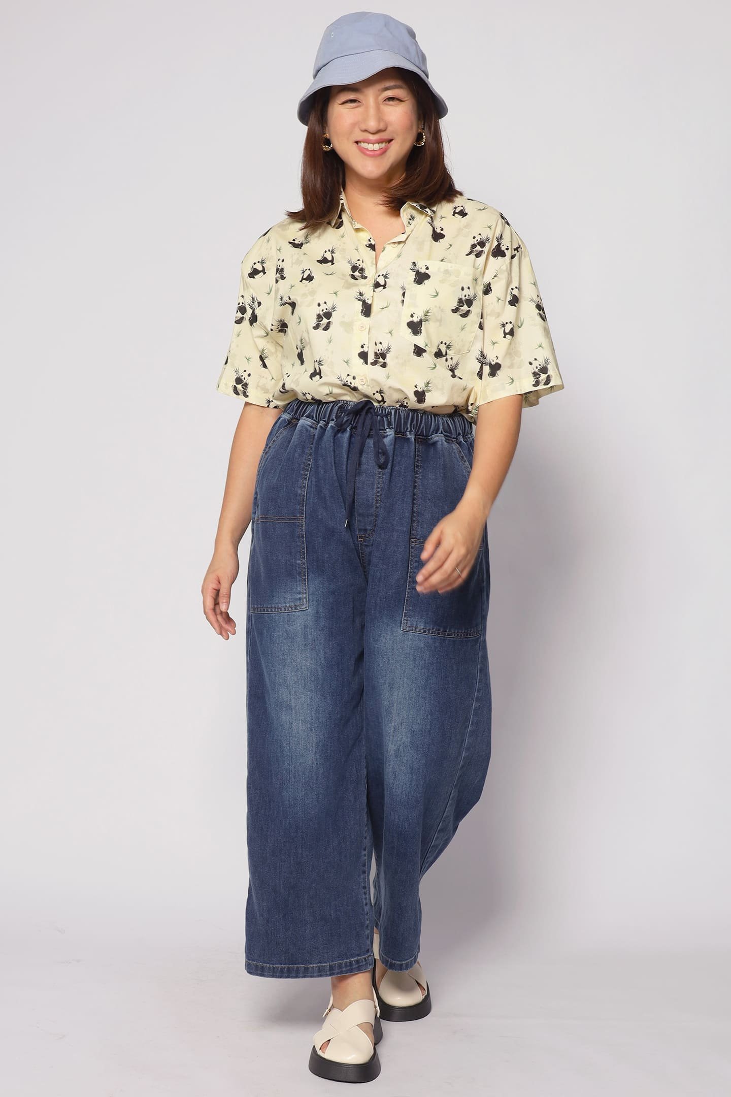 Onyx Denim Drawstring Pants - Image 4