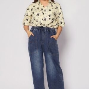 Onyx Denim Drawstring Pants