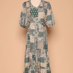 PO - Sydney Dress in Green Paisley