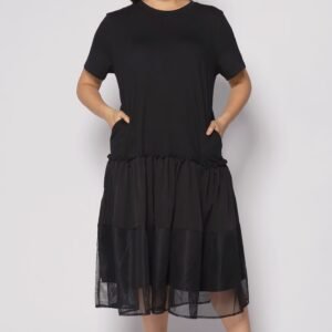 Valerie Netted Dress in Black