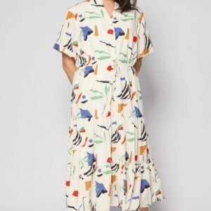 Vedette Dress in Crayola Strokes